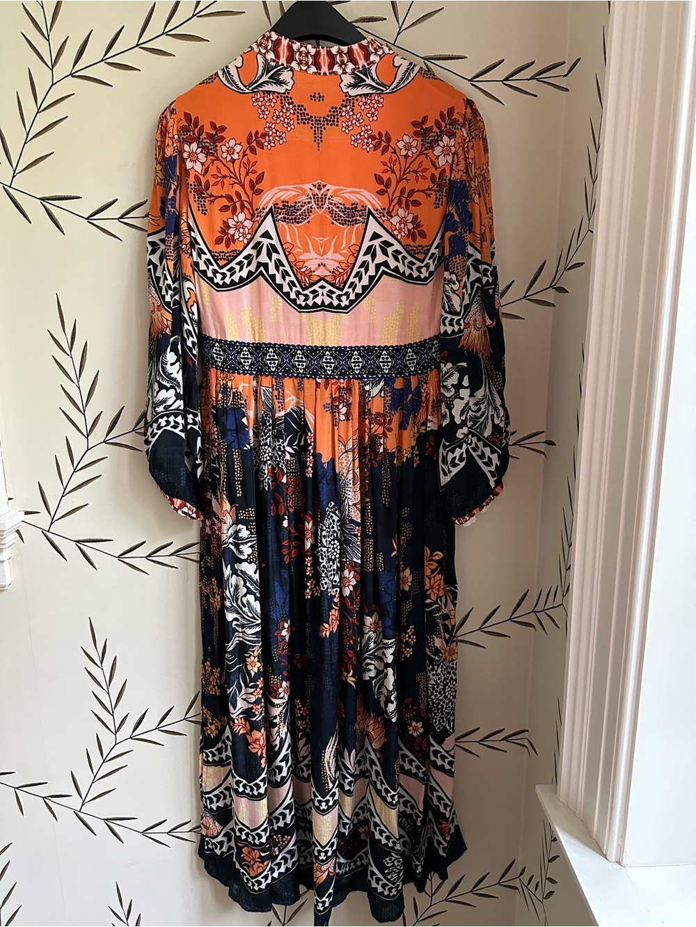 NEW Bhanuni by Jyoti maxi dress. Orange/Black floral. 6P. NWT - Picture 8 of 8